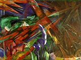 Franz Marc Canvas Paintings - Fate of the Animals
